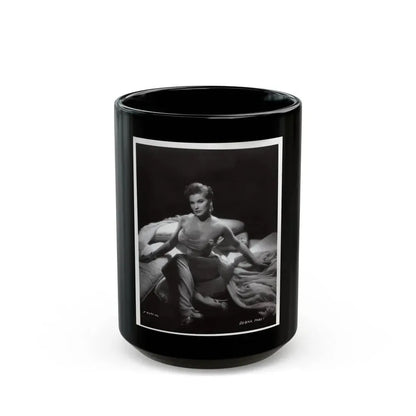 Debra Paget #233 - Vintage B&W 8x10 Full Body Glamour Dress Photo from late 50's 2 (Vintage Female Icon) Black Coffee Mug 15oz - Go Mug Yourself