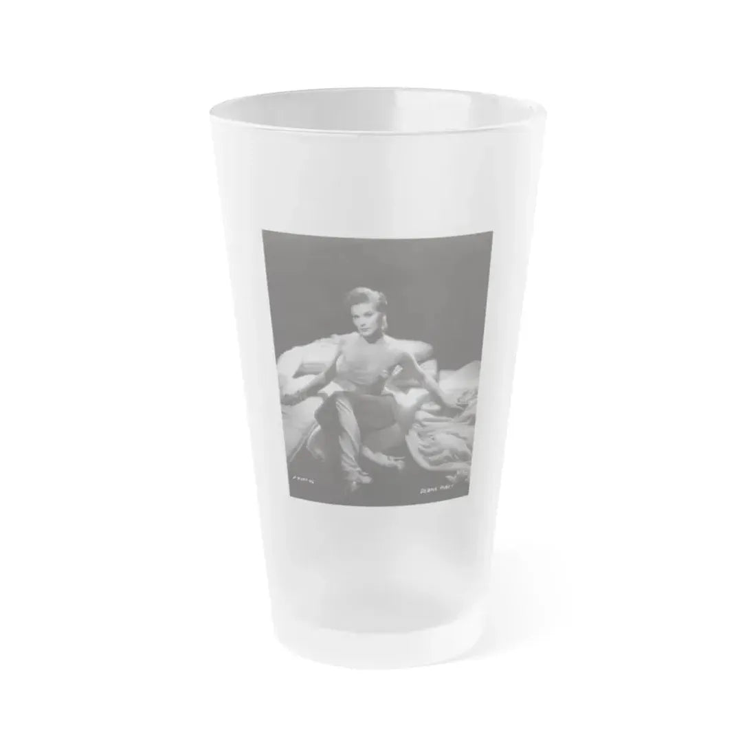 Debra Paget #233 - Vintage B&W 8x10 Full Body Glamour Dress Photo from late 50's 2 (Vintage Female Icon) Frosted Pint Glass 16oz 16oz Frosted - Go Mug Yourself