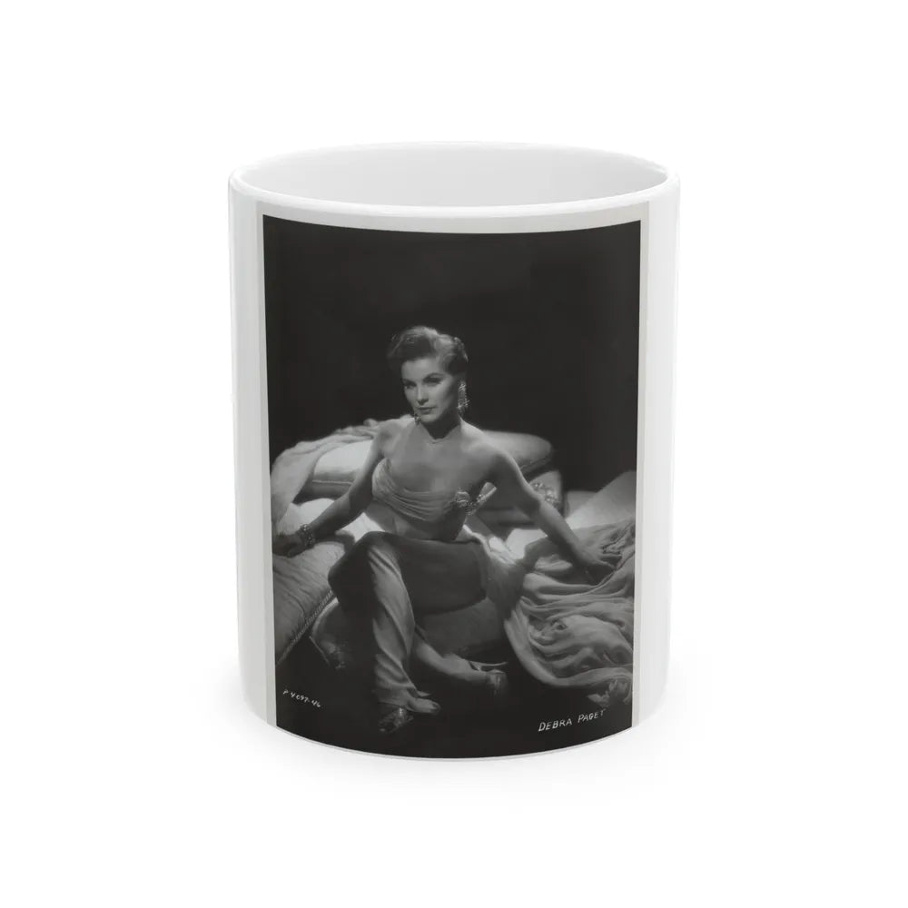 Debra Paget #233 - Vintage B&W 8x10 Full Body Glamour Dress Photo from late 50's 1 (Vintage Female Icon) White Coffee Mug-11oz-Go Mug Yourself