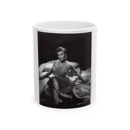 Debra Paget #233 - Vintage B&W 8x10 Full Body Glamour Dress Photo from late 50's 2 (Vintage Female Icon) White Coffee Mug-11oz-Go Mug Yourself