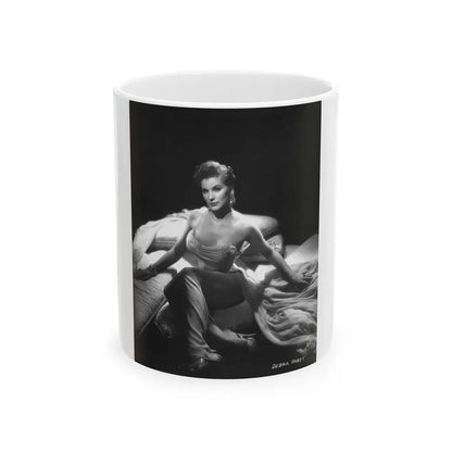 Debra Paget #233 - Vintage B&W 8x10 Full Body Glamour Dress Photo from late 50's (Vintage Female Icon) White Coffee Mug-11oz-Go Mug Yourself