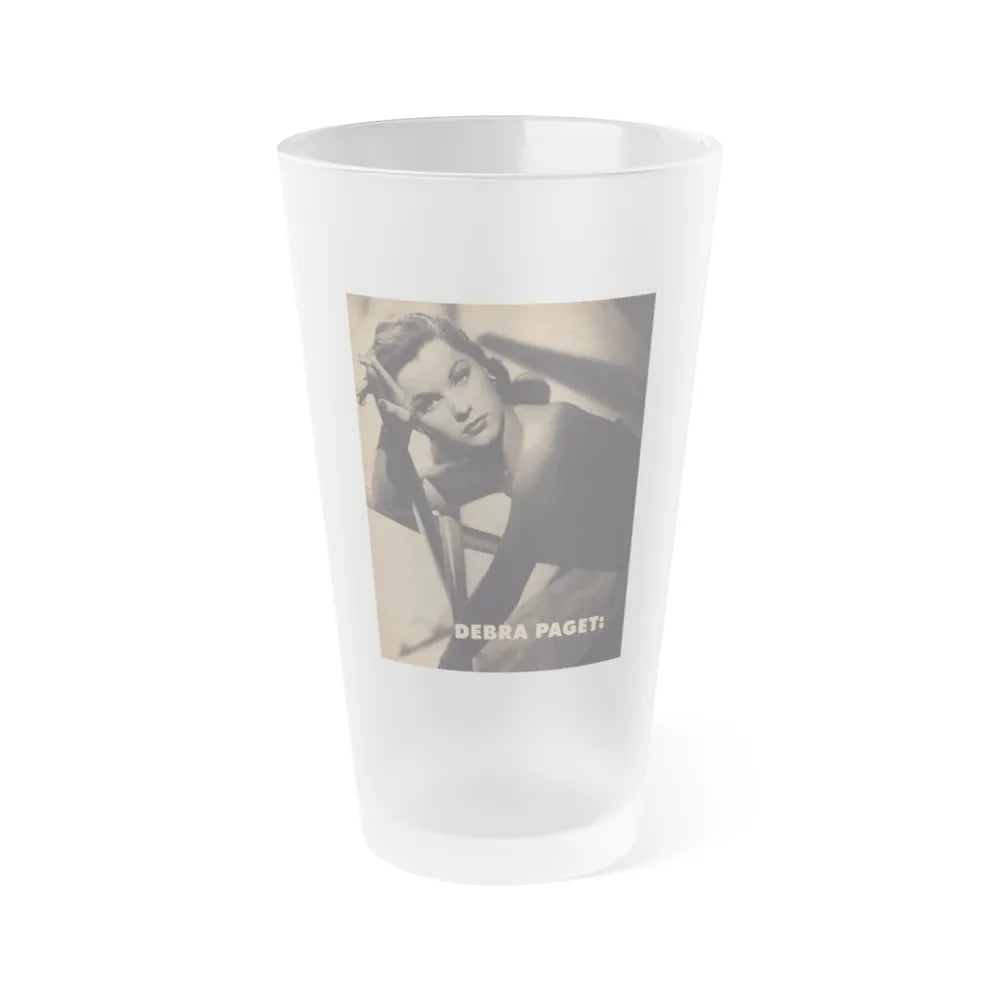 Debra Paget #234 (Vintage Female Icon) Frosted Pint Glass 16oz-16oz-Frosted-Go Mug Yourself