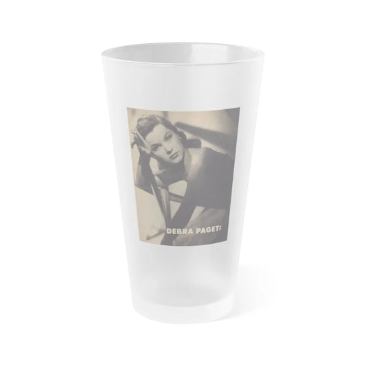 Debra Paget #234 (Vintage Female Icon) Frosted Pint Glass 16oz-16oz-Frosted-Go Mug Yourself