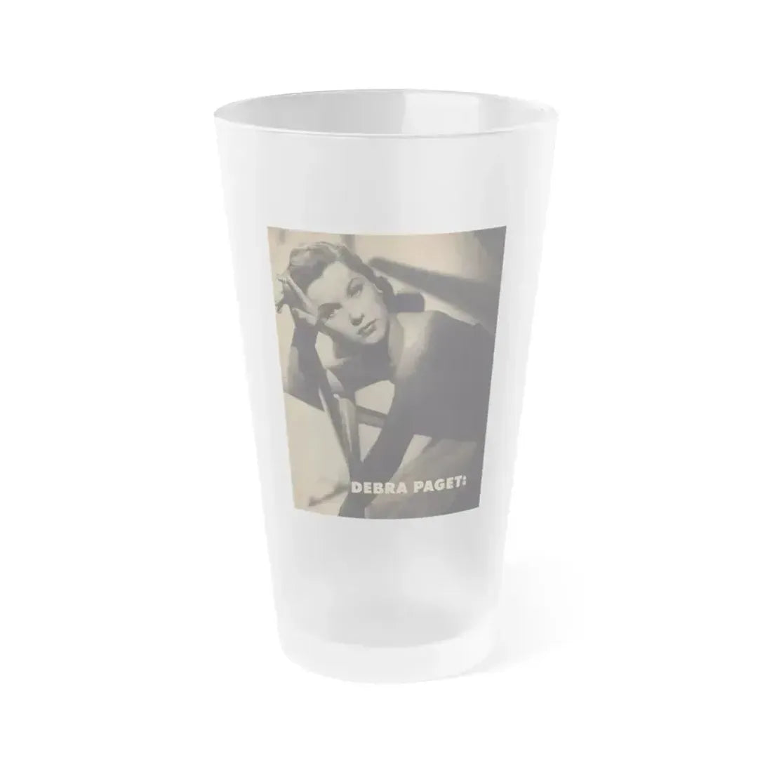 Debra Paget #234 (Vintage Female Icon) Frosted Pint Glass 16oz 16oz Frosted - Go Mug Yourself