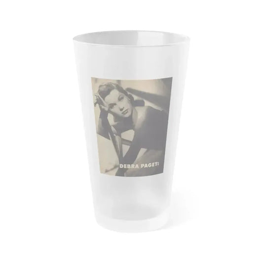 Debra Paget #234 (Vintage Female Icon) Frosted Pint Glass 16oz 16oz Frosted - Go Mug Yourself