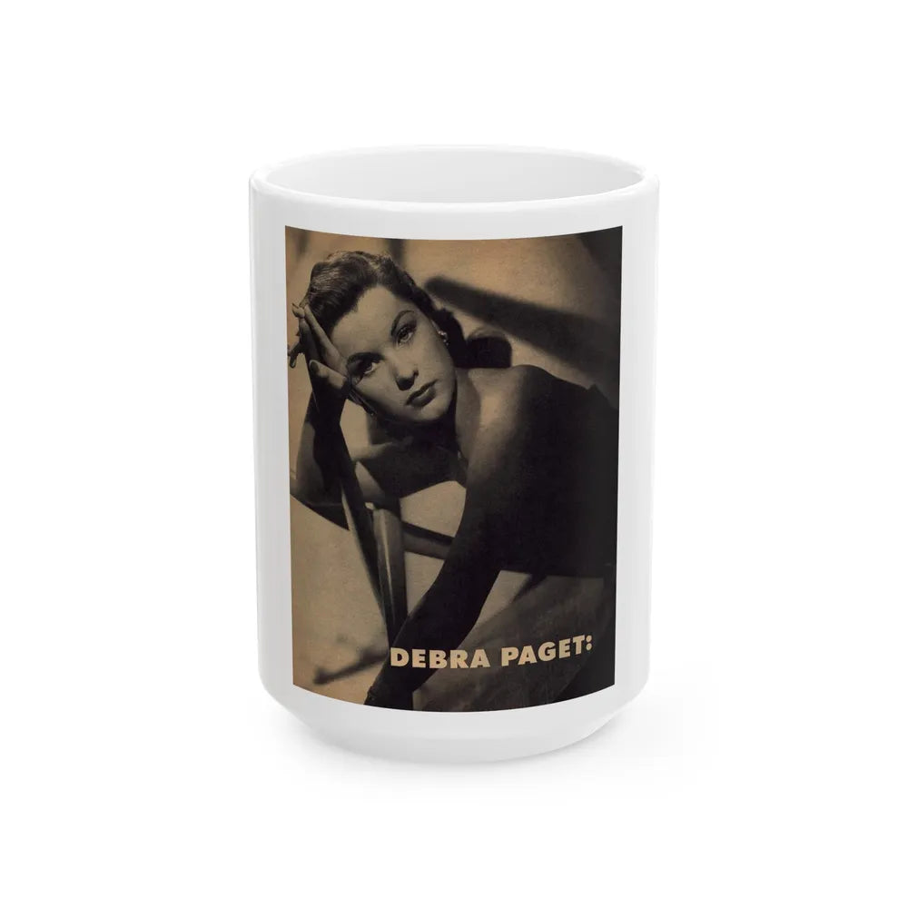 Debra Paget #234 (Vintage Female Icon) White Coffee Mug-15oz-Go Mug Yourself