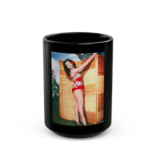 Debra Paget #239 (Vintage Female Icon) Black Coffee Mug-15oz-Go Mug Yourself