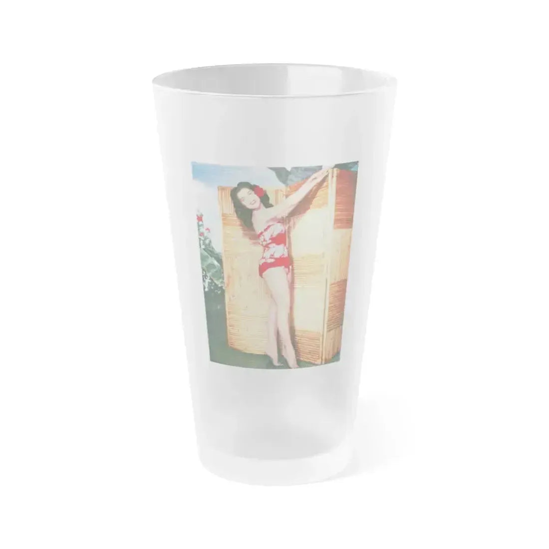 Debra Paget #239 (Vintage Female Icon) Frosted Pint Glass 16oz 16oz Frosted - Go Mug Yourself