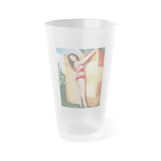 Debra Paget #239 (Vintage Female Icon) Frosted Pint Glass 16oz 16oz Frosted - Go Mug Yourself