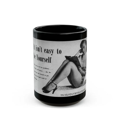 Debra Paget #243 (Vintage Female Icon) Black Coffee Mug-15oz-Go Mug Yourself