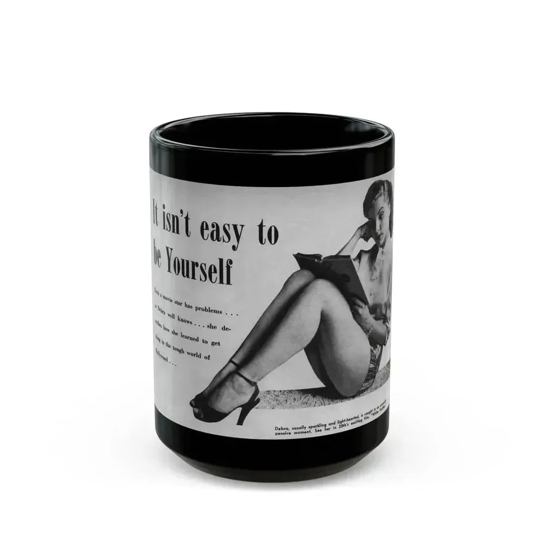 Debra Paget #243 (Vintage Female Icon) Black Coffee Mug 15oz - Go Mug Yourself
