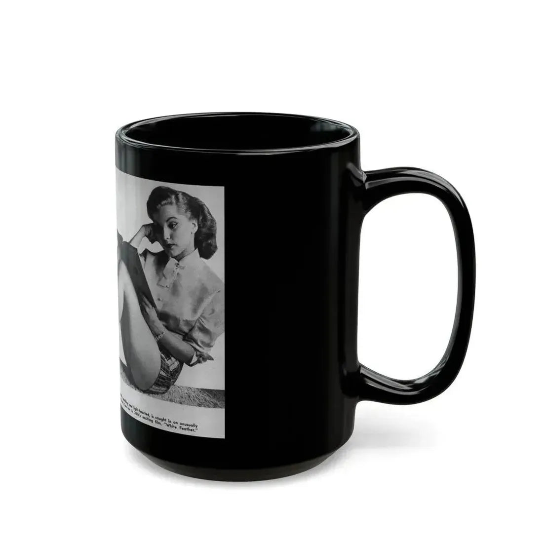 Debra Paget #243 (Vintage Female Icon) Black Coffee Mug - Go Mug Yourself