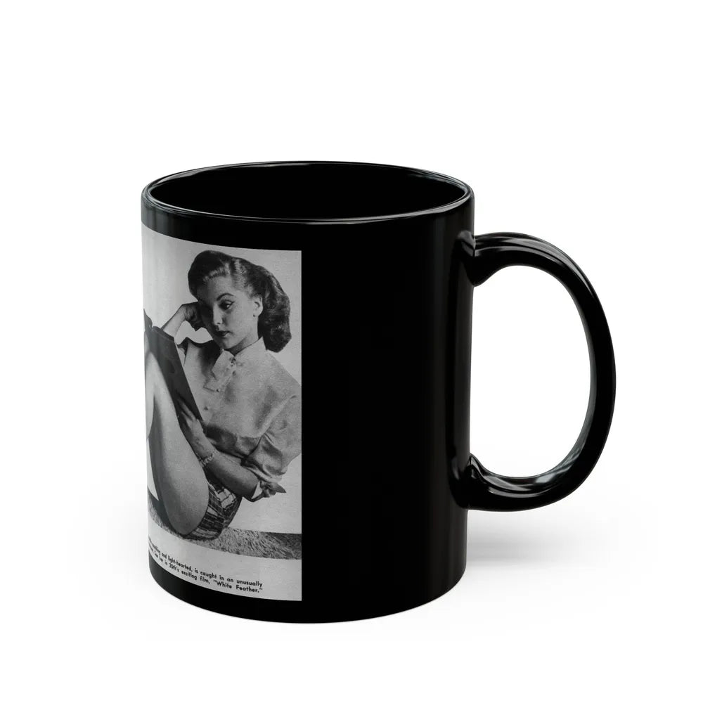 Debra Paget #243 (Vintage Female Icon) Black Coffee Mug-Go Mug Yourself