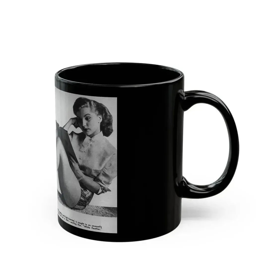Debra Paget #243 (Vintage Female Icon) Black Coffee Mug - Go Mug Yourself
