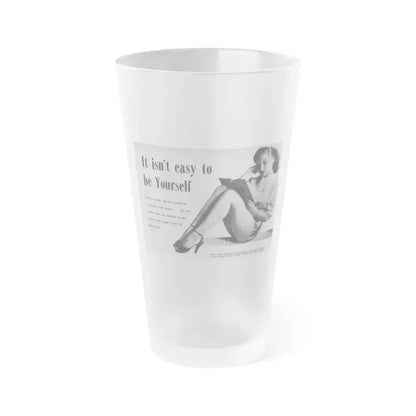 Debra Paget #243 (Vintage Female Icon) Frosted Pint Glass 16oz 16oz Frosted - Go Mug Yourself