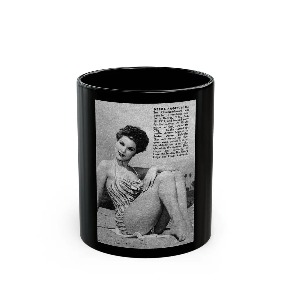 Debra Paget #244 (Vintage Female Icon) Black Coffee Mug-11oz-Go Mug Yourself