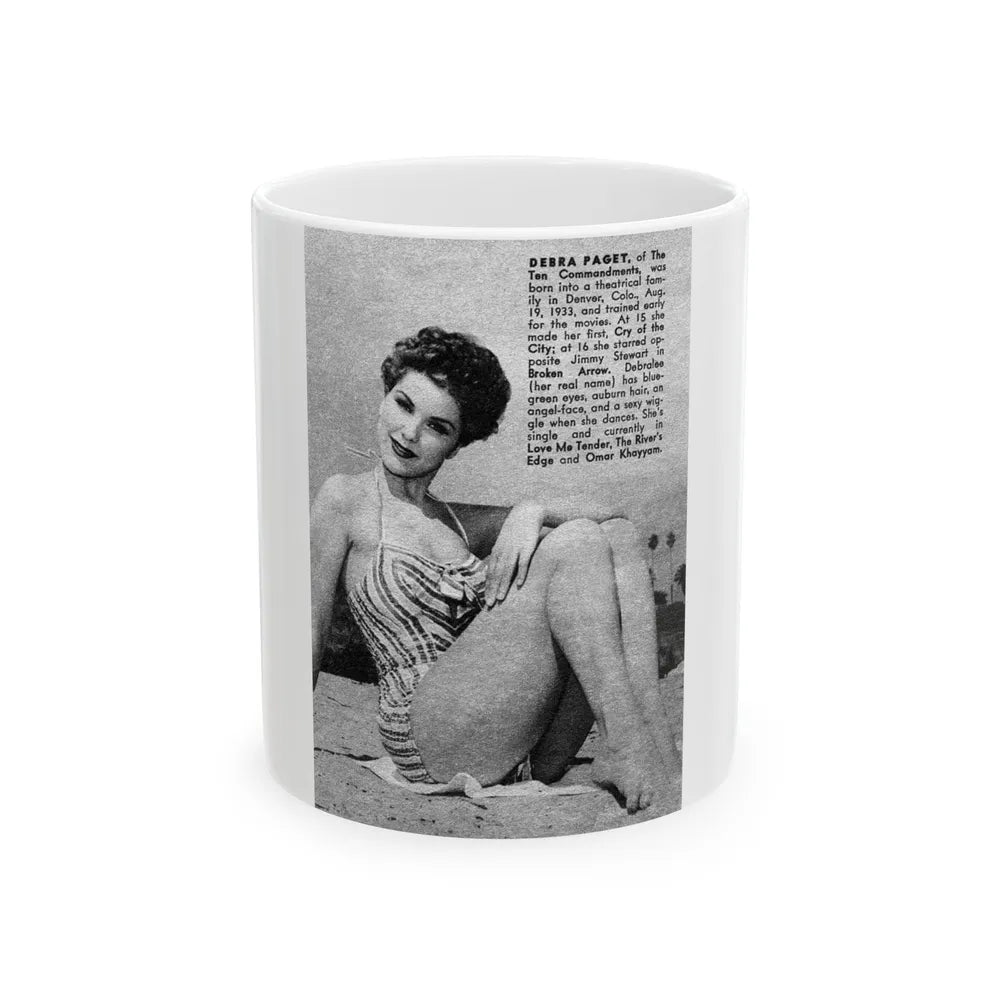 Debra Paget #244 (Vintage Female Icon) White Coffee Mug-11oz-Go Mug Yourself