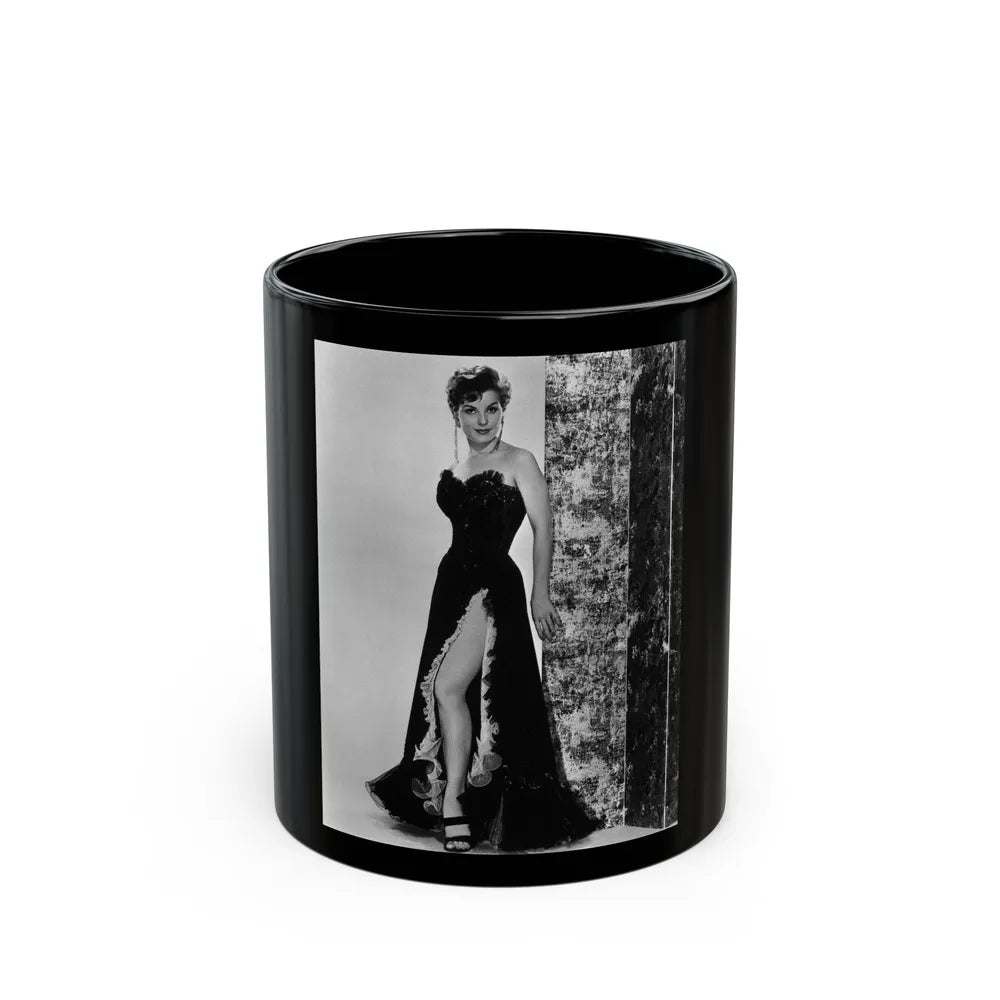 Debra Paget #247 (Vintage Female Icon) Black Coffee Mug-11oz-Go Mug Yourself