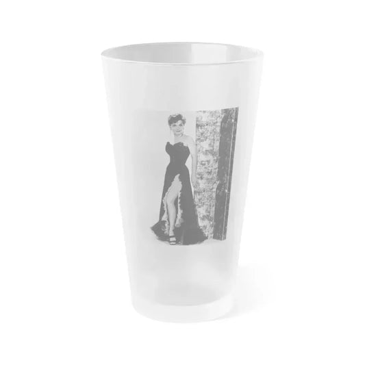 Debra Paget #247 (Vintage Female Icon) Frosted Pint Glass 16oz 16oz Frosted - Go Mug Yourself