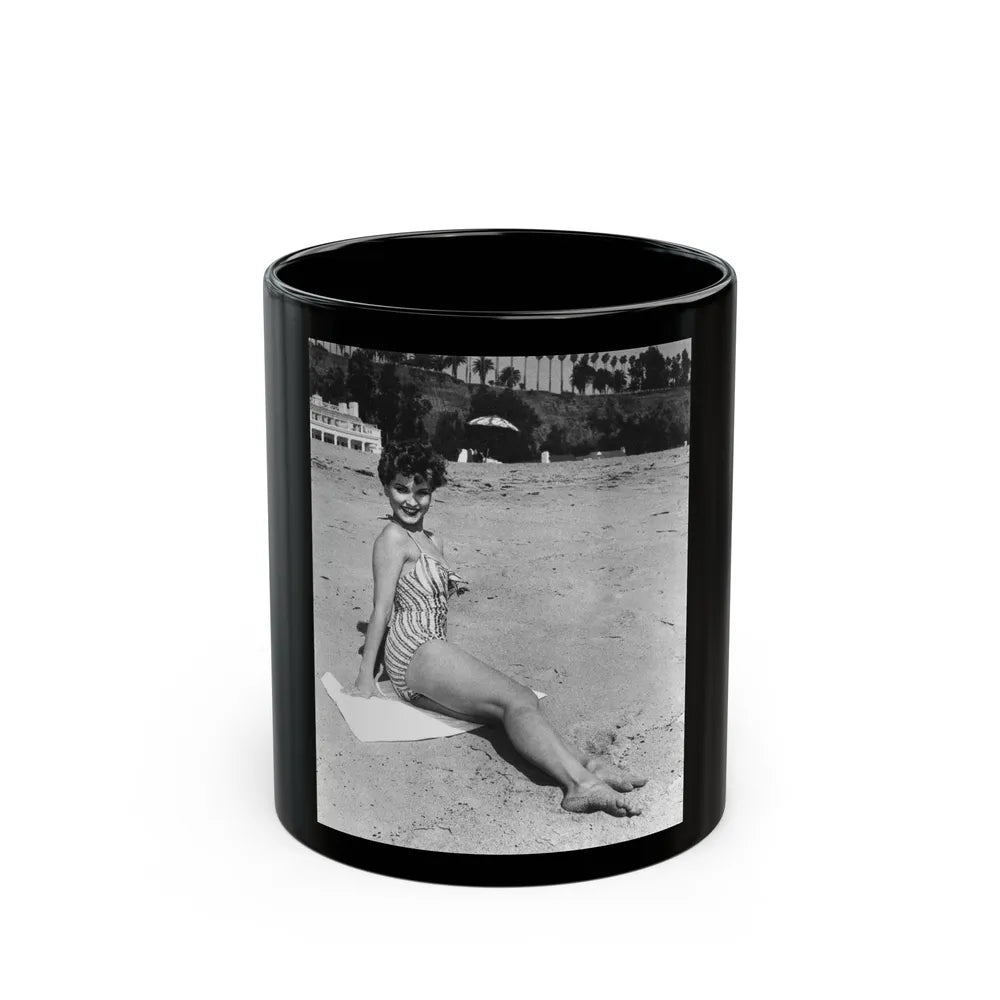 Debra Paget #251 (Vintage Female Icon) Black Coffee Mug-11oz-Go Mug Yourself