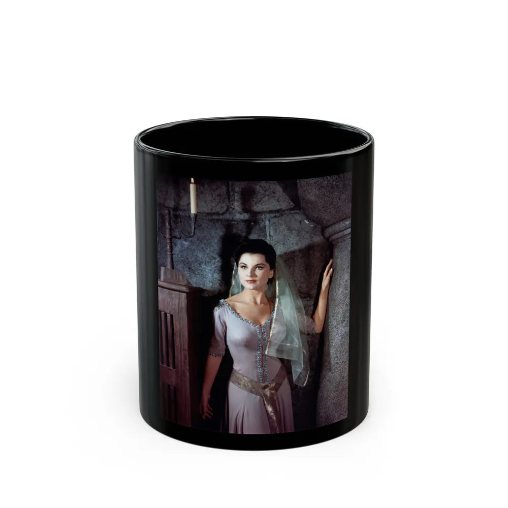 Debra Paget #253 (Vintage Female Icon) Black Coffee Mug-11oz-Go Mug Yourself