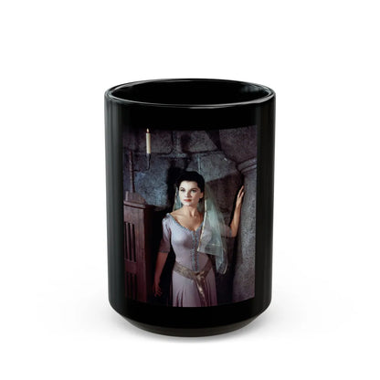 Debra Paget #253 (Vintage Female Icon) Black Coffee Mug-15oz-Go Mug Yourself