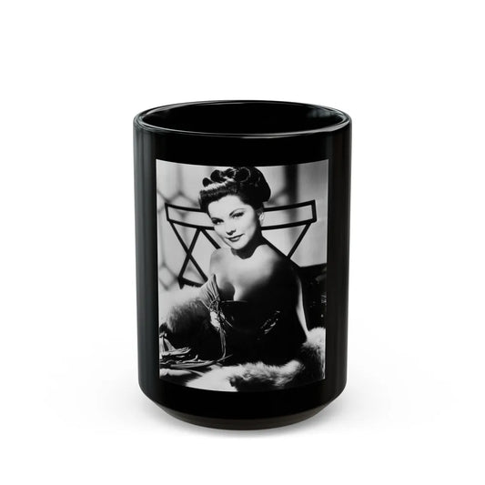 Debra Paget #254 (Vintage Female Icon) Black Coffee Mug-15oz-Go Mug Yourself