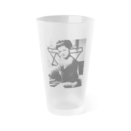 Debra Paget #254 (Vintage Female Icon) Frosted Pint Glass 16oz 16oz Frosted - Go Mug Yourself