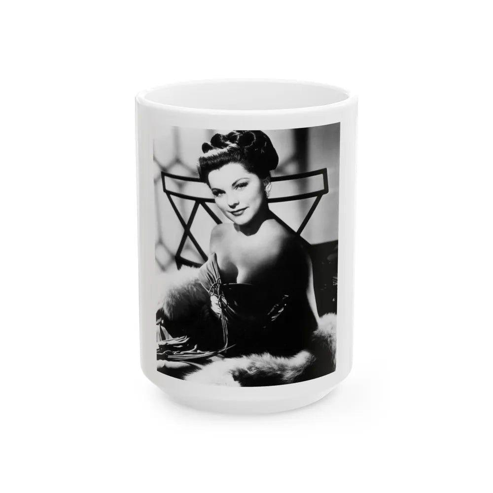 Debra Paget #254 (Vintage Female Icon) White Coffee Mug-15oz-Go Mug Yourself