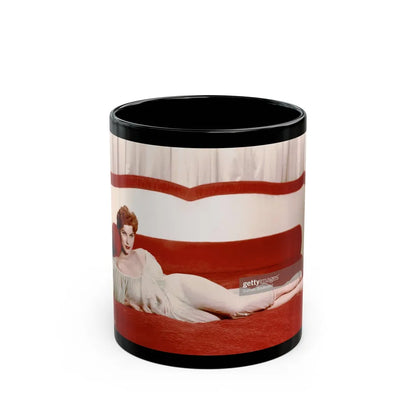 Debra Paget #255 (Vintage Female Icon) Black Coffee Mug-11oz-Go Mug Yourself