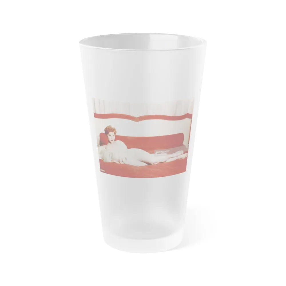 Debra Paget #255 (Vintage Female Icon) Frosted Pint Glass 16oz-16oz-Frosted-Go Mug Yourself