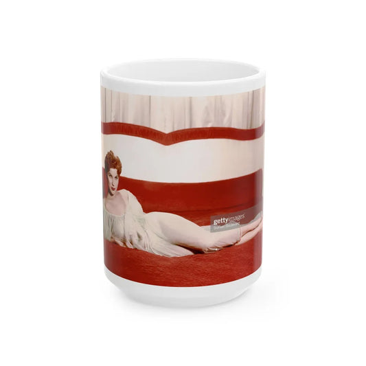 Debra Paget #255 (Vintage Female Icon) White Coffee Mug-15oz-Go Mug Yourself