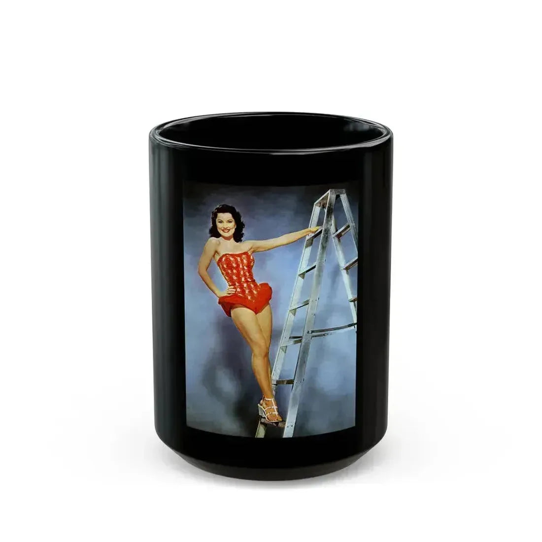 Debra Paget #259 2 (Vintage Female Icon) Black Coffee Mug 15oz - Go Mug Yourself