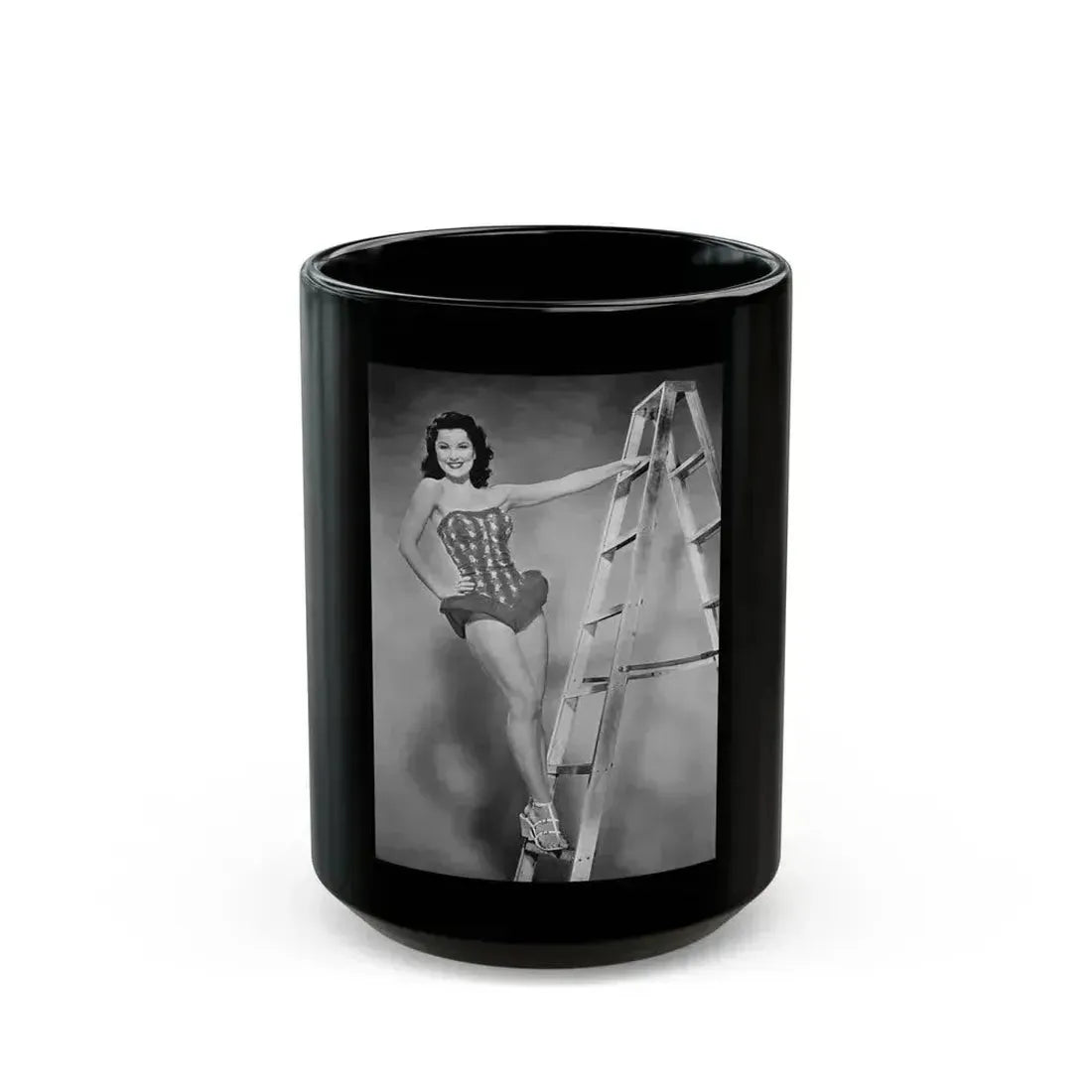 Debra Paget #259 3 (Vintage Female Icon) Black Coffee Mug 15oz - Go Mug Yourself