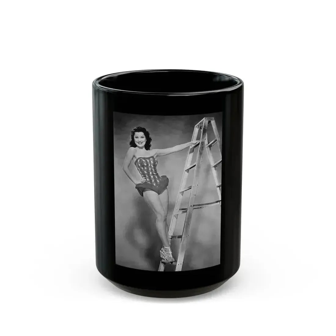 Debra Paget #259 3 (Vintage Female Icon) Black Coffee Mug 15oz - Go Mug Yourself