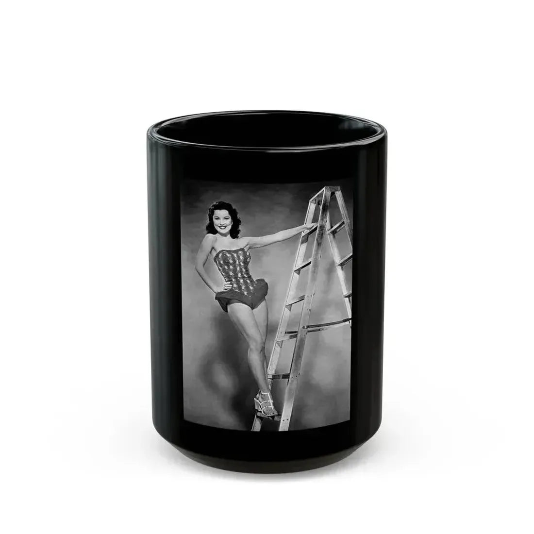 Debra Paget #259 4 (Vintage Female Icon) Black Coffee Mug 15oz - Go Mug Yourself