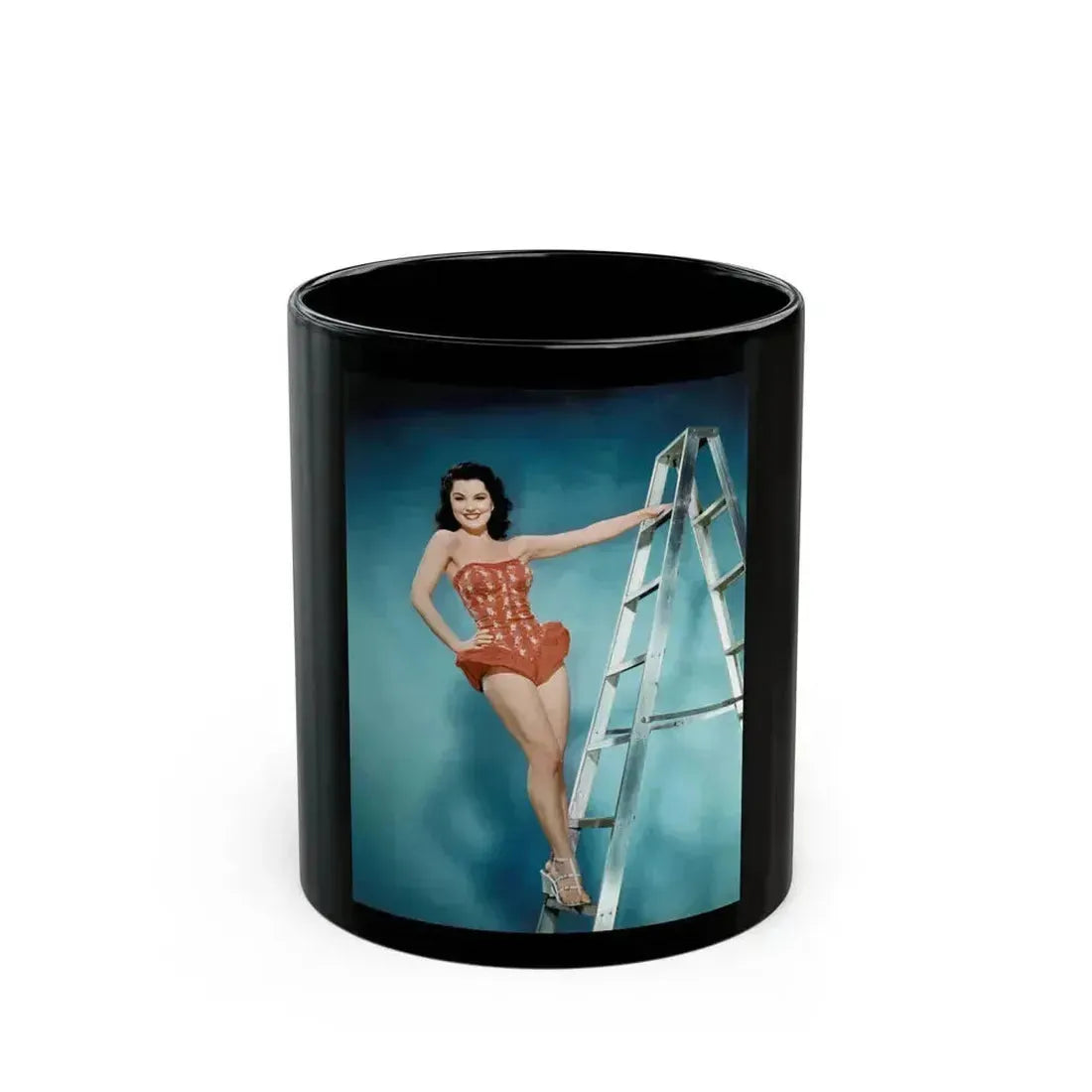 Debra Paget #259 5 (Vintage Female Icon) Black Coffee Mug 11oz - Go Mug Yourself