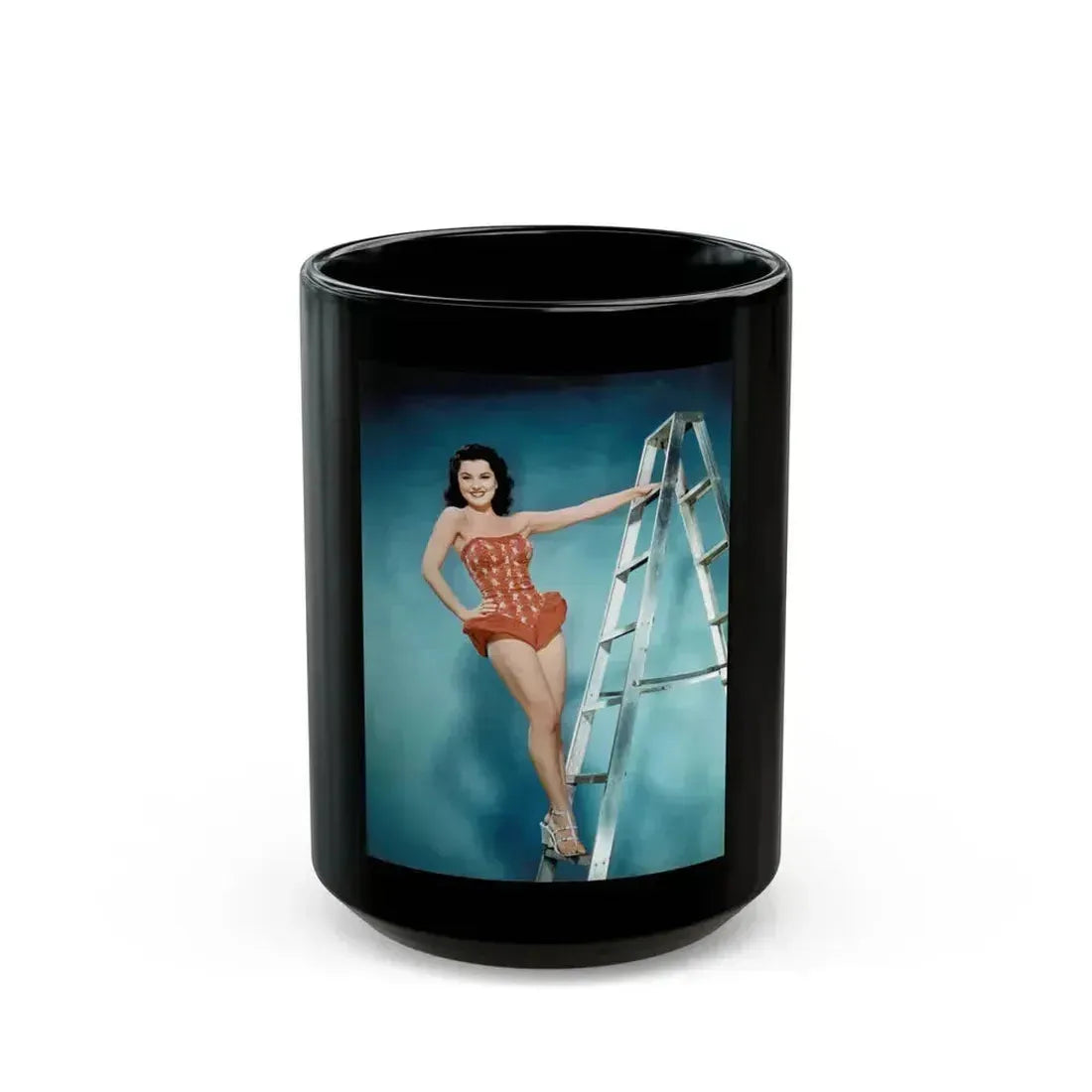 Debra Paget #259 5 (Vintage Female Icon) Black Coffee Mug 15oz - Go Mug Yourself