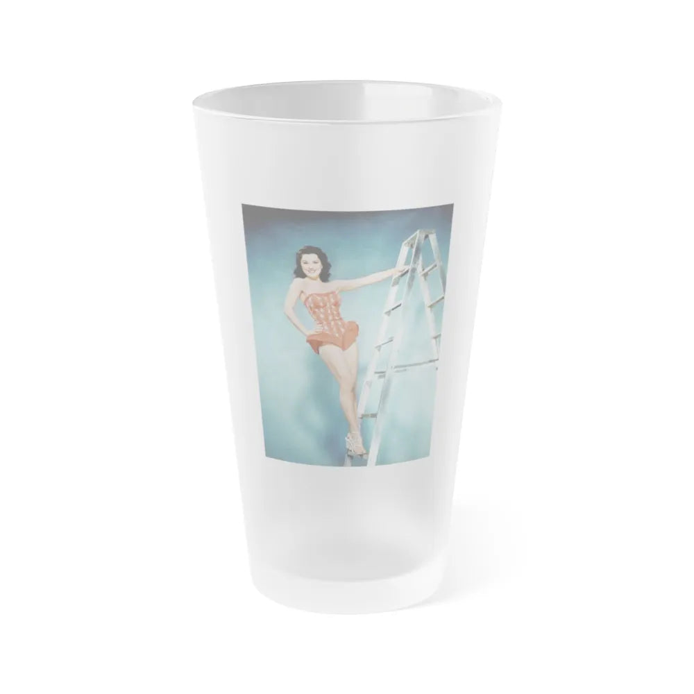 Debra Paget #259 5 (Vintage Female Icon) Frosted Pint Glass 16oz-16oz-Frosted-Go Mug Yourself