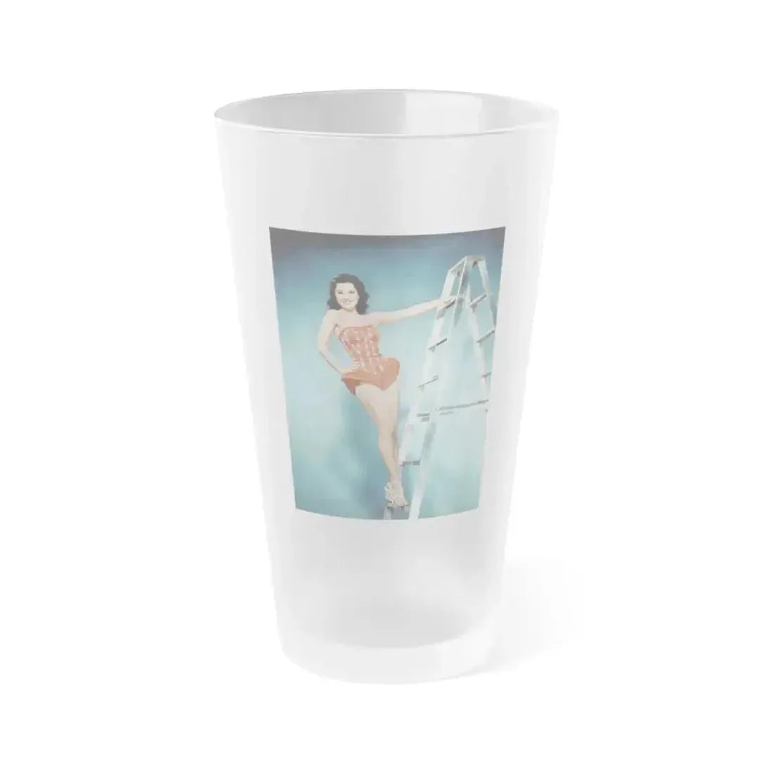 Debra Paget #259 5 (Vintage Female Icon) Frosted Pint Glass 16oz 16oz Frosted - Go Mug Yourself