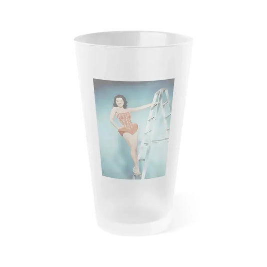 Debra Paget #259 5 (Vintage Female Icon) Frosted Pint Glass 16oz 16oz Frosted - Go Mug Yourself