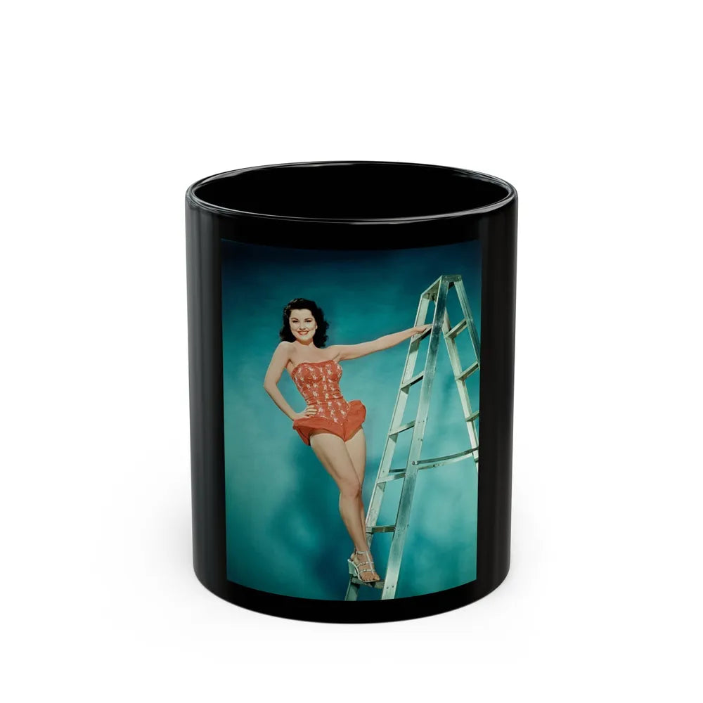 Debra Paget #259 (Vintage Female Icon) Black Coffee Mug-11oz-Go Mug Yourself