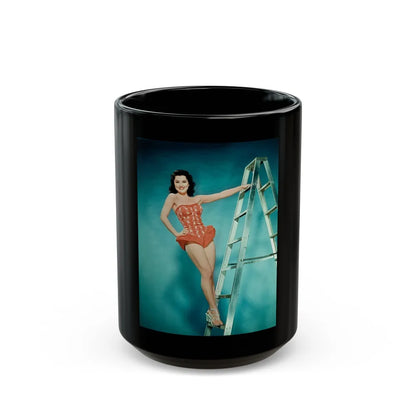 Debra Paget #259 (Vintage Female Icon) Black Coffee Mug-15oz-Go Mug Yourself