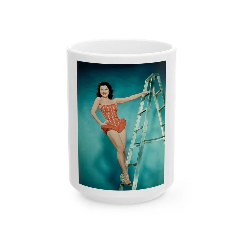 Debra Paget #259 (Vintage Female Icon) White Coffee Mug-15oz-Go Mug Yourself