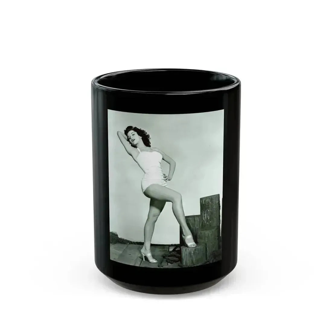 Debra Paget #264 1 (Vintage Female Icon) Black Coffee Mug 15oz - Go Mug Yourself