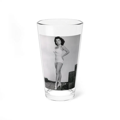 Debra Paget #264 - 8x10 Full Body 1-Piece White Swimsuit Cheesecake Photo Re-Strike from Mid 50's (Vintage Female Icon) Pint Glass 16oz-16oz-Go Mug Yourself