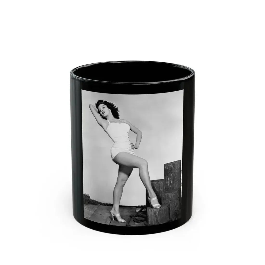 Debra Paget #264 (Vintage Female Icon) Black Coffee Mug 11oz - Go Mug Yourself