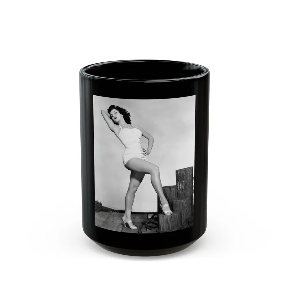 Debra Paget #264 (Vintage Female Icon) Black Coffee Mug-15oz-Go Mug Yourself