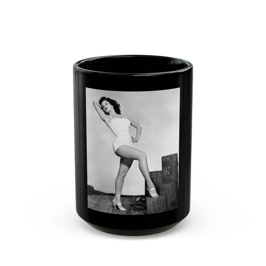 Debra Paget #264 (Vintage Female Icon) Black Coffee Mug-15oz-Go Mug Yourself