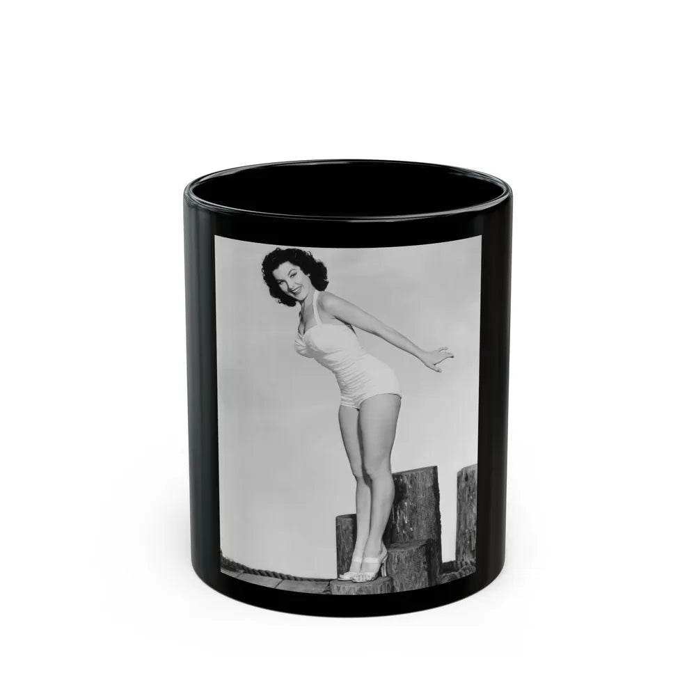 Debra Paget #265 (Vintage Female Icon) Black Coffee Mug-11oz-Go Mug Yourself